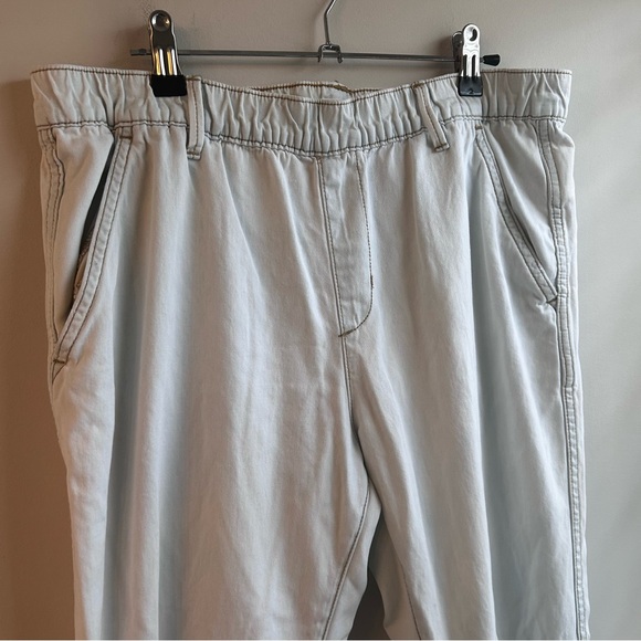 Roxy Light Wash Denim Joggers, Women's Large, Elastic Waist, Beach Pant - Picture 6 of 11